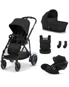 Trio e-Gazelle S + nacelle + Cloud G i-Size + porte-bébé Amya