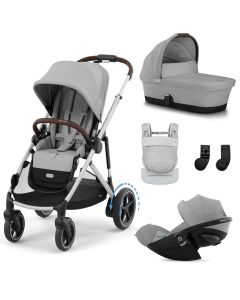 Trio e-Gazelle S + nacelle + Cloud G3 i-Size + porte-bébé Amya