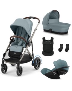Trio e-Gazelle S + nacelle + Cloud G3 i-Size + porte-bébé Amya