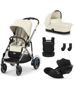 Trio e-Gazelle S + nacelle + Cloud G i-Size + porte-bébé Amya