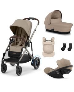 Trio e-Gazelle S + nacelle + Cloud G i-Size + porte-bébé Amya