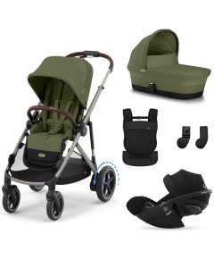 Trio e-Gazelle S + nacelle + Cloud G i-Size + porte-bébé Amya