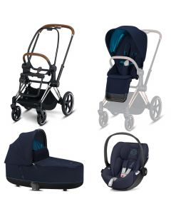 Trio poussette Priam 3 + nacelle Luxe + Cloud Z i-Size