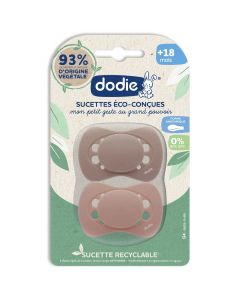 2 sucettes anatomiques éco-conçues 18M+