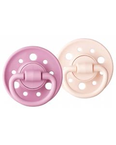 Lot de 2 sucettes ronde caoutchouc Gaia 0-6m
