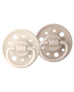 Lot de 2 sucettes ronde caoutchouc Gaia 0-6m