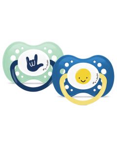 Set de 2 sucettes anatomiques +18 mois