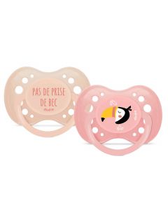 Set de 2 sucettes anatomiques +18 mois