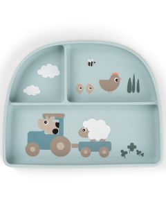 Assiette à compartiments pour enfant Stick&Stay