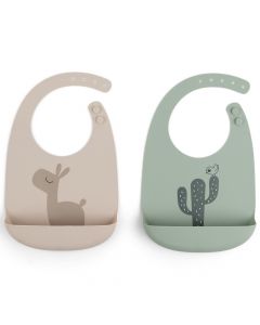 Generic lot de 2 Bavoirs en silicone imperméables pour bébé - Prix pas cher