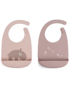 Lot de 2 bavoirs en silicone