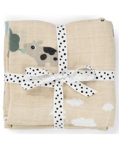 Lot de 2 langes 65 x 65 cm