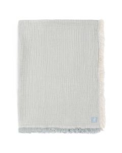 Couverture berceau gaze de coton 120 x 120 cm - Fringe