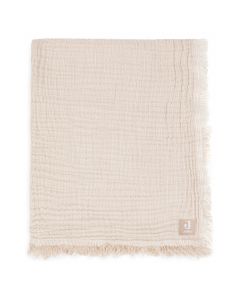 Couverture berceau gaze de coton 75 x 100 cm - Fringe