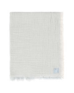 Couverture berceau gaze de coton 75 x 100 cm - Fringe