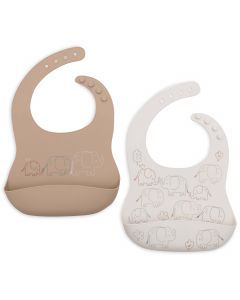 Lot de 2 bavoirs silicone