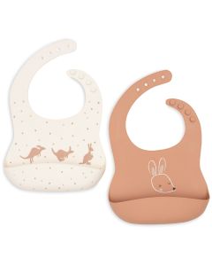 Lot de 2 bavoirs silicone