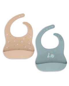 Lot de 2 bavoirs silicone