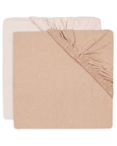 Lot de 2 drap-housses pour lit bébé jersey 60 x 120 cm