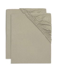 Lot de 2 drap-housses pour lit bébé jersey 60 x 120 cm