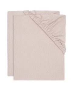 Lot de 2 drap-housses pour lit bébé jersey 60 x 120 cm