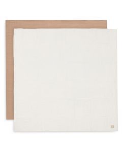 Lot de 2 langes coton large 115 x 115 cm