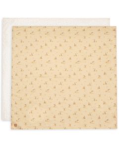 Lot de 2 langes coton large 115 x 115 cm
