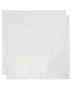 Lot de 2 langes coton large 115 x 115 cm