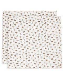 Lot de 2 langes coton large 115 x 115 cm