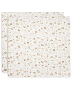 Lot de 2 langes coton large 115 x 115 cm