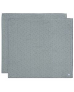 Lot de 2 langes coton large 115 x 115 cm