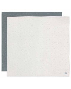 Lot de 2 langes coton large 115 x 115 cm