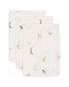 Lot de 3 gants de toilette coton