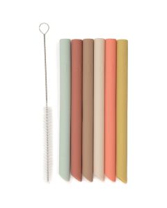 Lot de 6 pailles en silicone