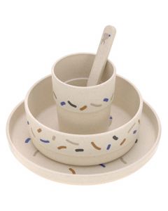 Coffret repas en PP/cellulose - 4pcs