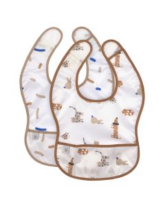Lot de 2 bavoirs imperméables (6-24m)