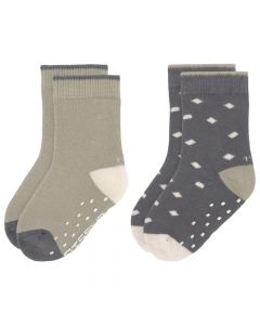 Chaussettes antidérapantes en laine à revers frisé NOUGAT