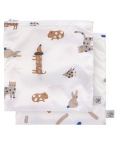 Lot de 2 pochettes pour snack