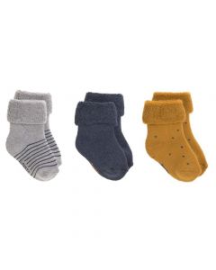 Lot de 3 paires de chaussettes bébé terry fleece - taille 12-14