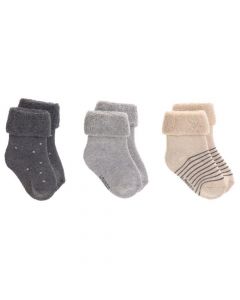 Lot de 3 paires de chaussettes bébé terry fleece - taille 15-18