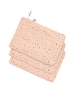 Lot de 3 gants de toilette en mousseline