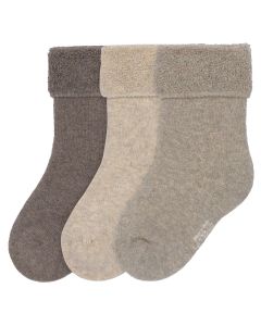 Lot de 3 paires de chaussettes bébé terry fleece - taille 15-18
