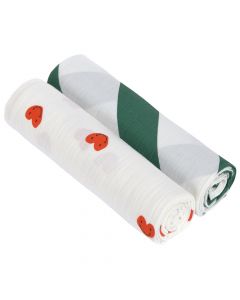 Set de 2 langes Swaddle & Burp 120x120