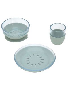 Set de vaisselle verre/silicone