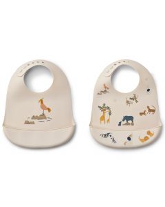 Lot de 2 bavoirs en silicone Tilda