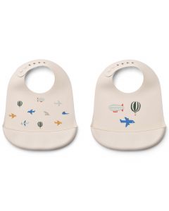 Lot de 2 bavoirs en silicone Tilda