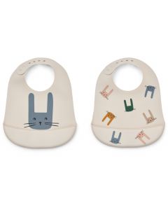 Lot de 2 bavoirs en silicone Tilda