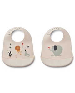 Lot de 2 bavoirs en silicone Tilda