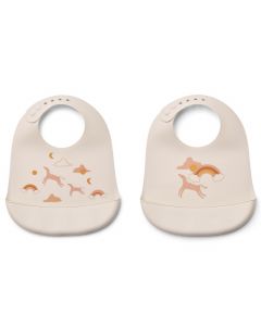 Lot de 2 bavoirs en silicone Tilda