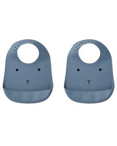 Lot de 2 bavoirs en silicone Tilda